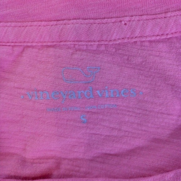 Vineyard Vines Solid Pink Short Sleeve Pocket T-Shirt Top - Picture 5 of 6